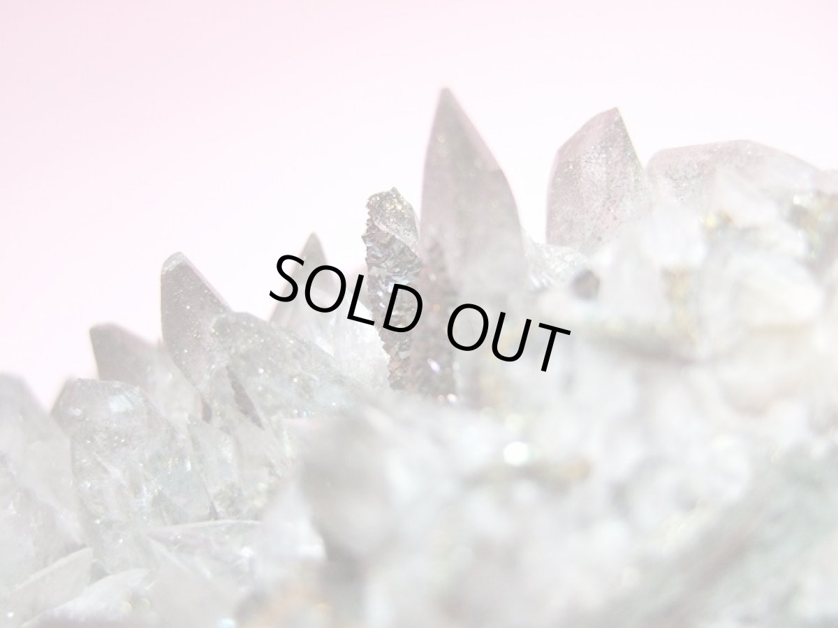 画像6: カルサイト犬牙状クラスター(レインボーキャルコパイライト付着) (6)