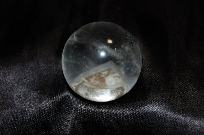 画像1: 山入り水晶玉（クリスタルクオーツ）ファントムAA レア 34g