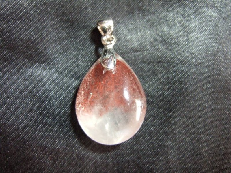 画像1: レッドファントムクオーツ(赤山入り水晶) ペンダントトップ