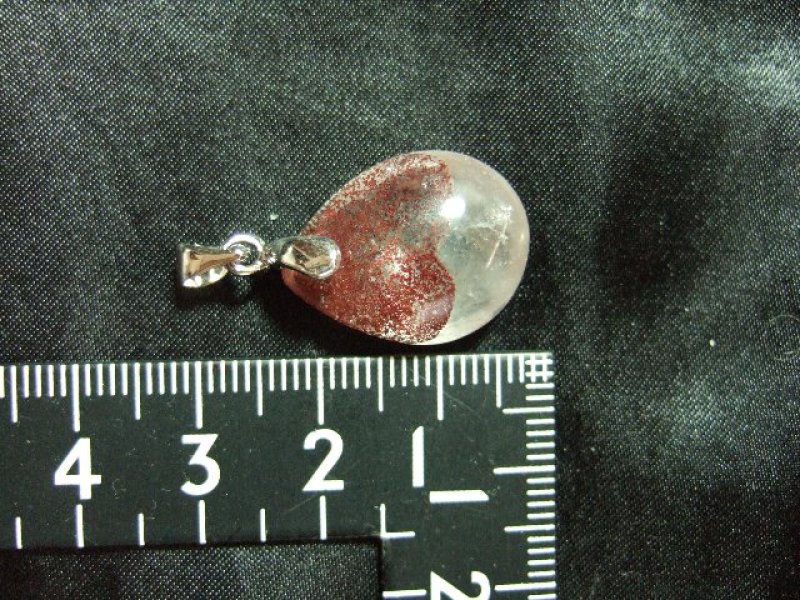 画像2: レッドファントムクオーツ(赤山入り水晶) ペンダントトップ