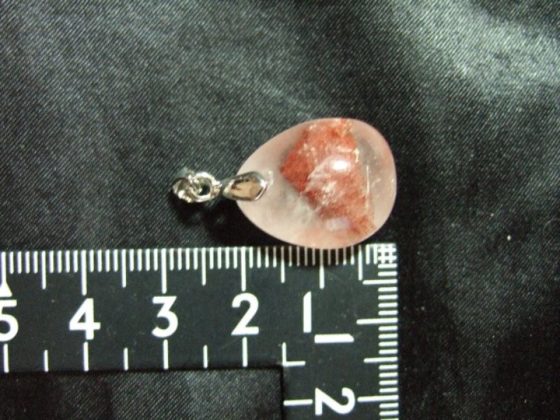 画像2: レッドファントムクオーツ(赤山入り水晶) ペンダントトップ
