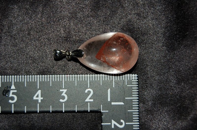 画像2: レッドファントムクオーツ（赤山入り水晶） ペンダントトップ