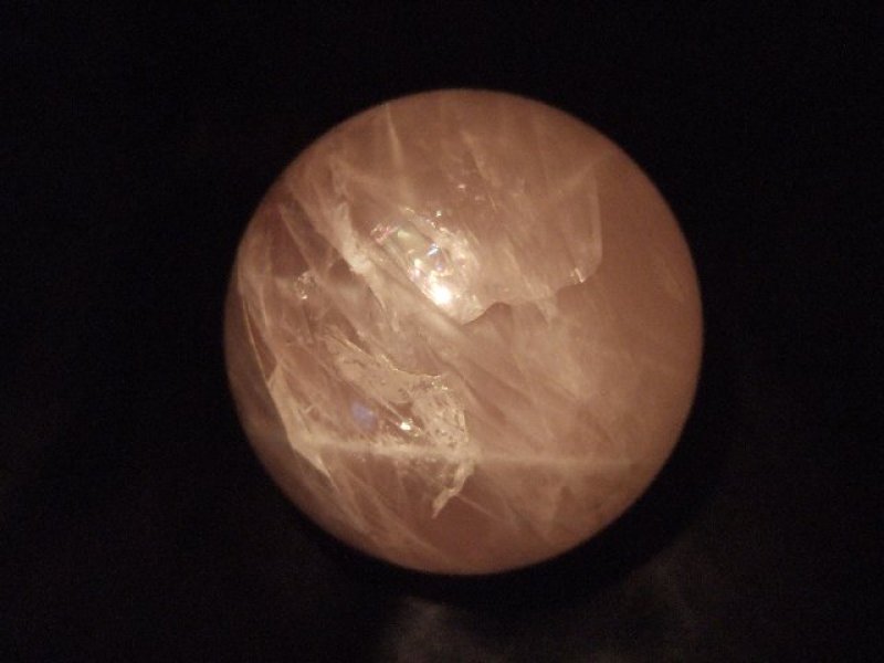 画像1: スターローズクオーツ（紅水晶）丸玉