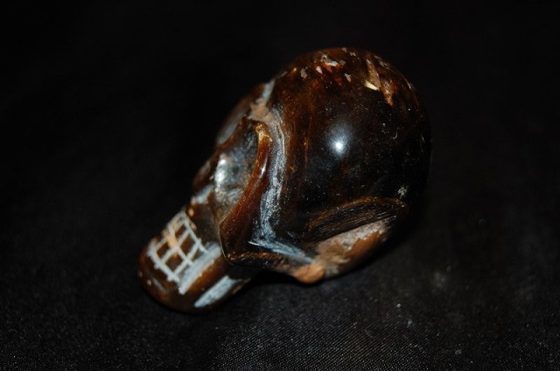 画像1: タイガーアイ髑髏(虎目石)ドクロ