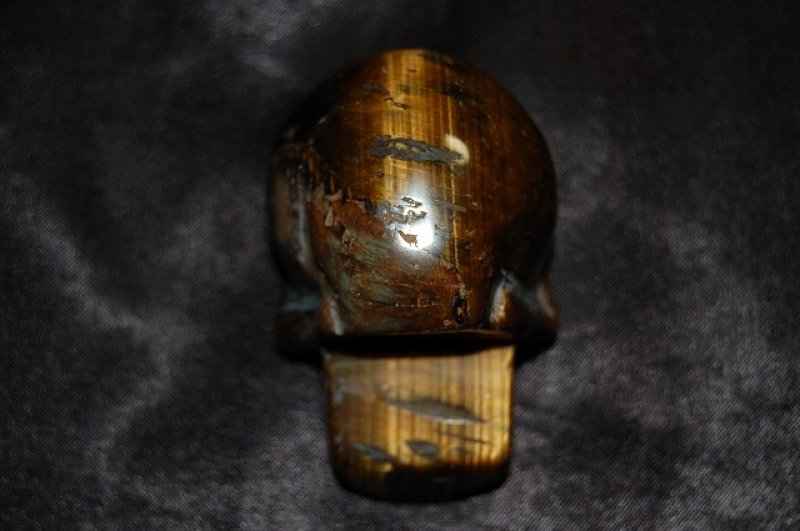 画像2: タイガーアイ髑髏(虎目石)ドクロ